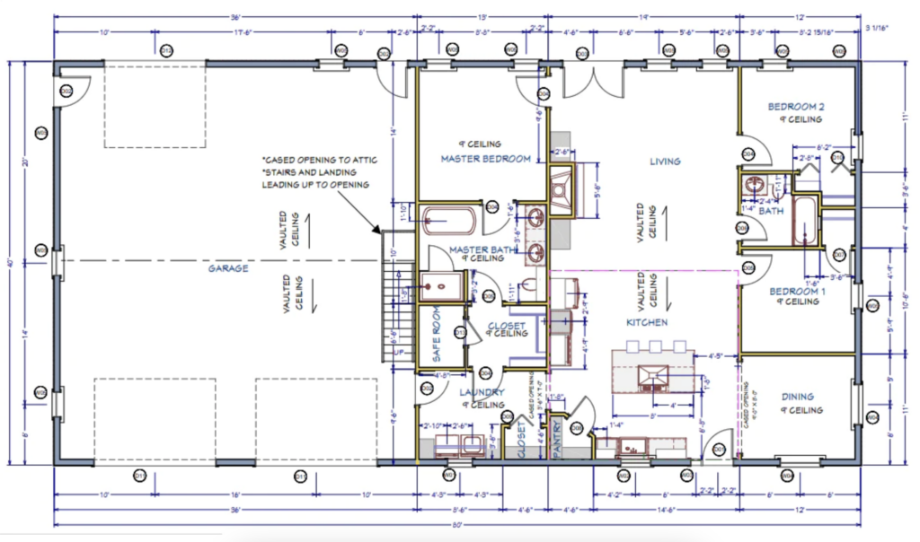 barndominium floor plan with garage